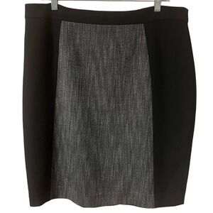 Halogen Womens Black Grey Colorblock Textured Pencil Skirt Women's Size 14